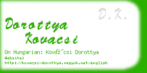 dorottya kovacsi business card